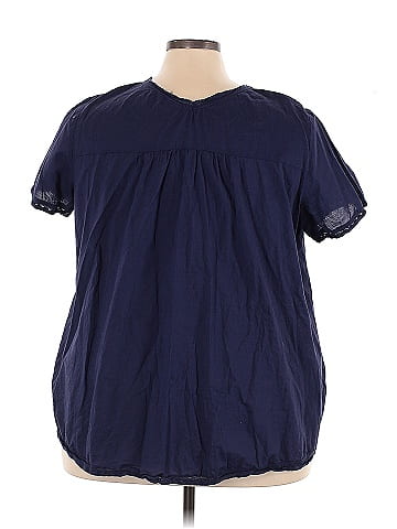 LOGO by Lori Goldstein Short Sleeve Blouse (view 2)