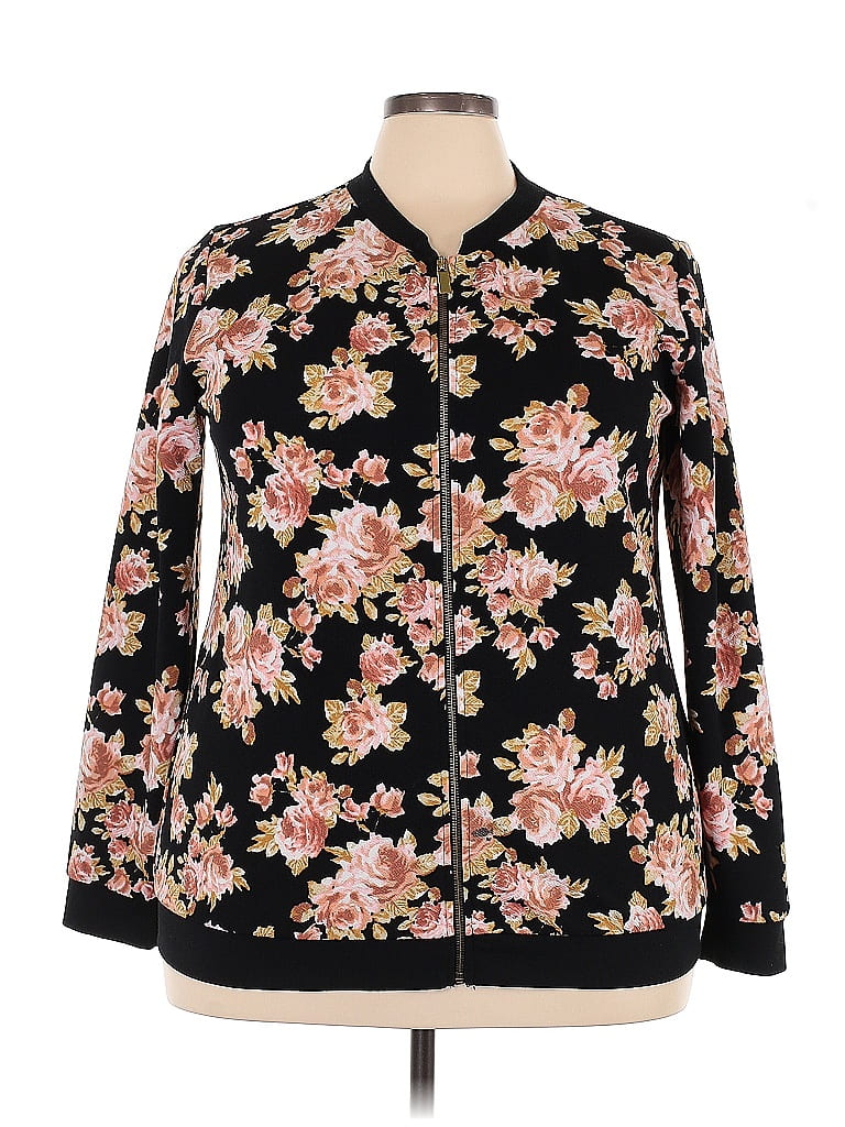 Olivia Blu Floral Black Jacket Size 3X 43 off ThredUp