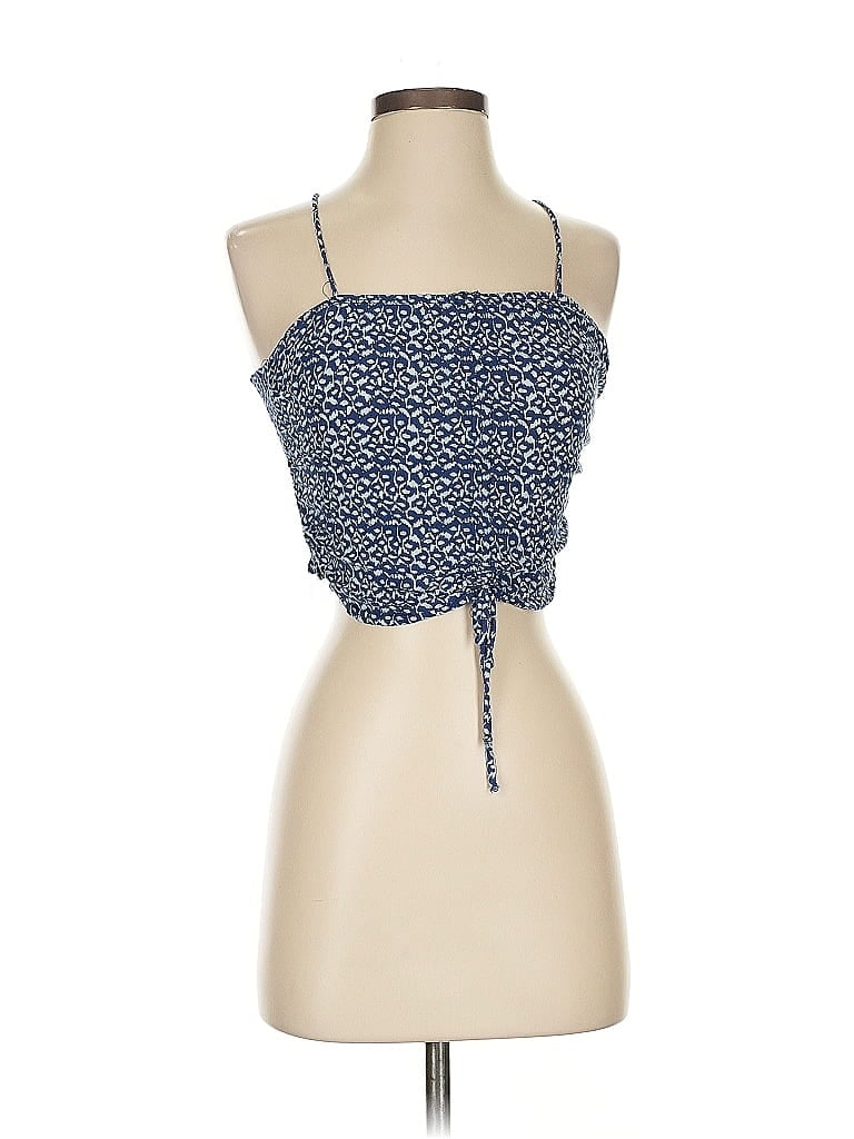 Pre-owned Pink Lily Sleeveless Blouse In Blue
