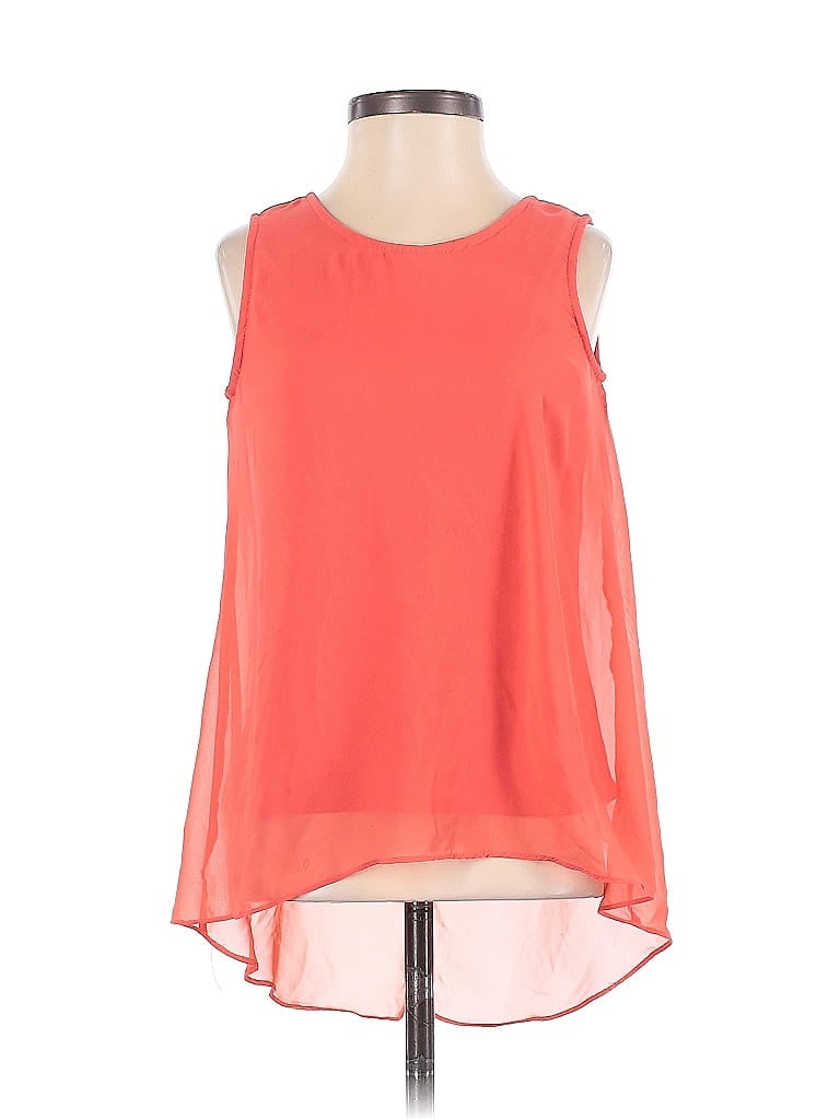 B.wear 100% Polyester Orange Sleeveless Blouse Size 14 - photo 1
