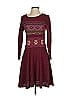 Cecilia Prado Argyle Burgundy Casual Dress Size S - photo 1