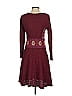 Cecilia Prado Argyle Burgundy Casual Dress Size S - photo 2