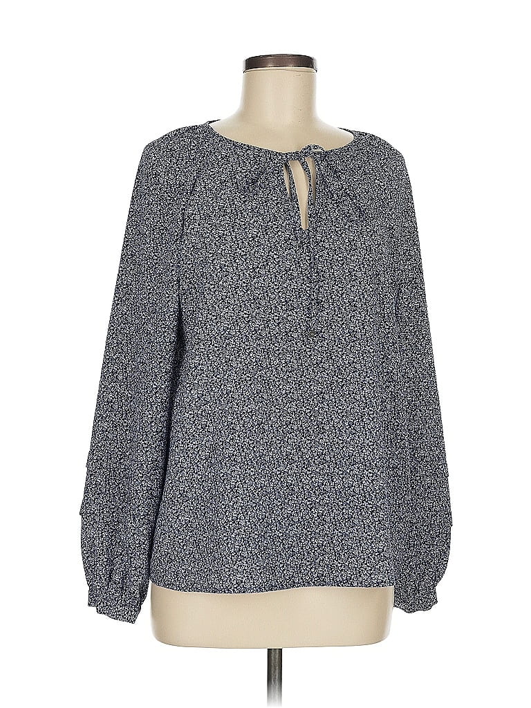 Pre-owned Michael Michael Kors Long Sleeve Blouse In Blue