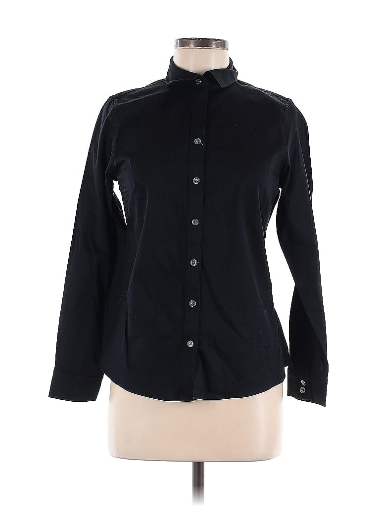 Pre-owned Banana Republic Long Sleeve Button Down Shirt In Black