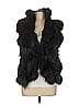 Adrienne Landau 100% Fox Black Faux Fur Vest Size M - photo 1
