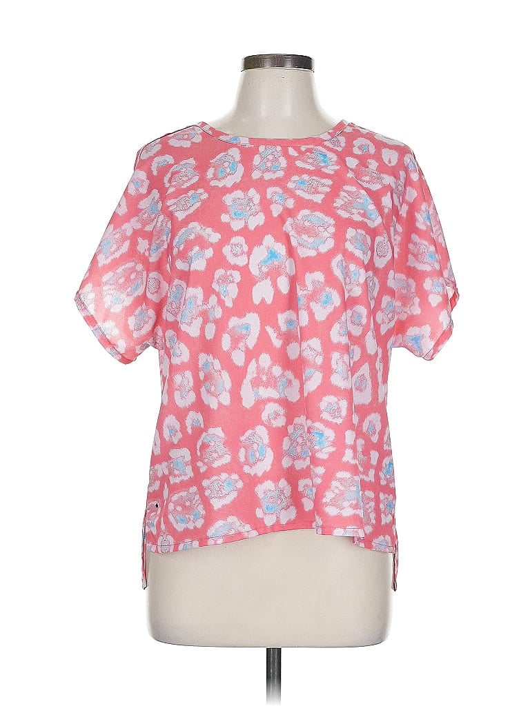Click to view more detailed imagery on our partner's website Pre-owned Baja East Short Sleeve Blouse In Pink