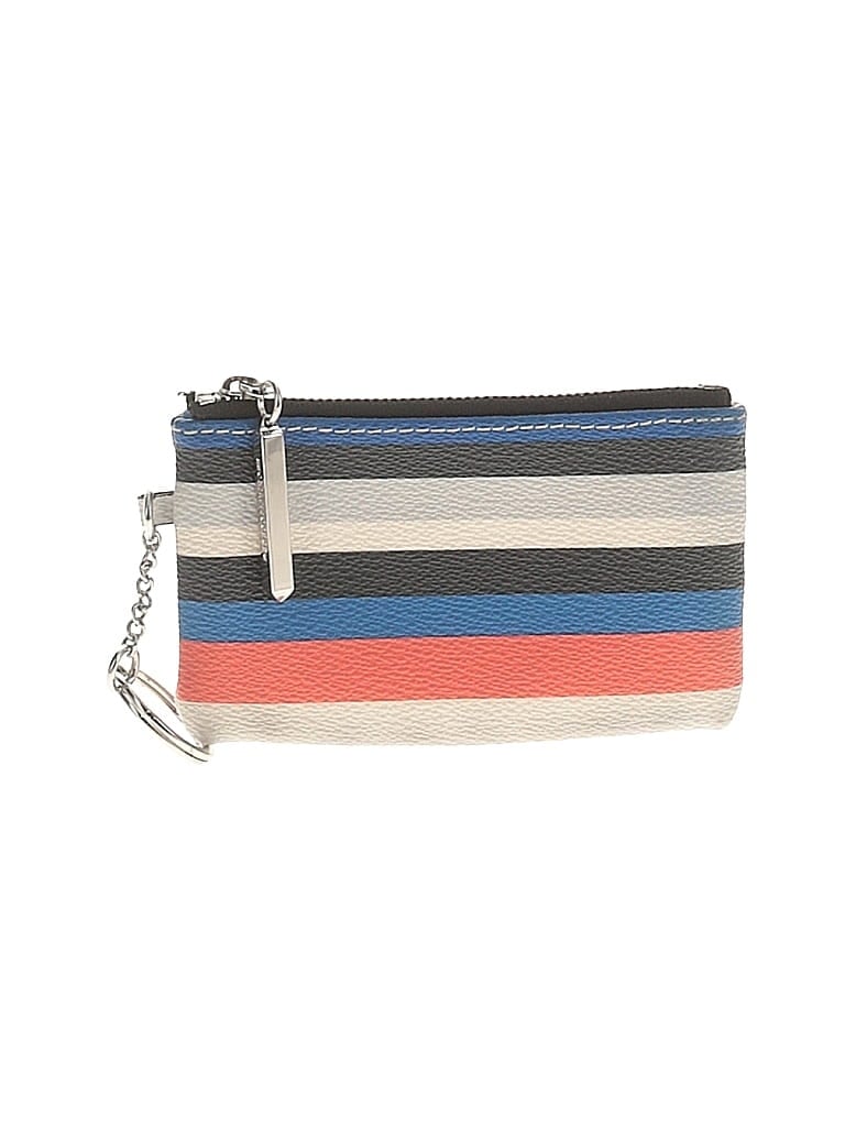 Rebecca Minkoff 100% Pvc Stripes Blue Ivory Card Holder  One size - photo 1