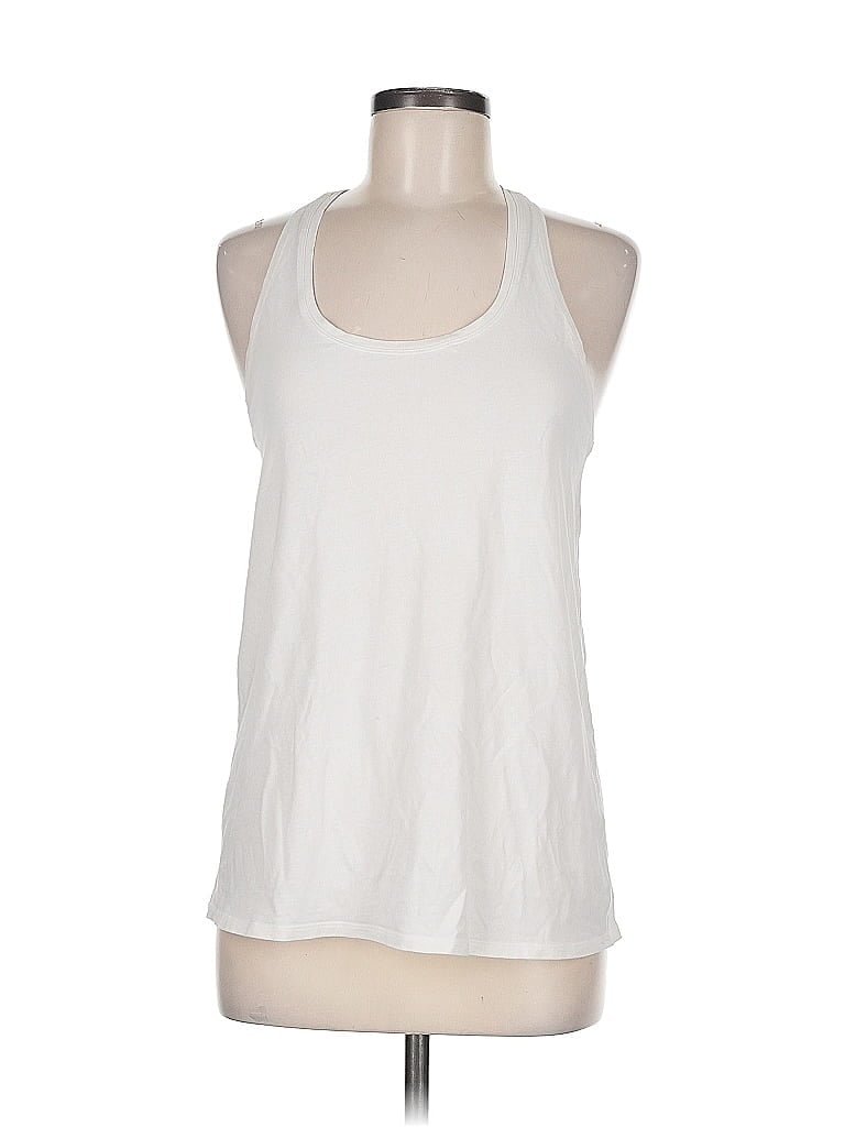 Pre-owned Lululemon Athletica Tank Top White Halter Neckline Tops
