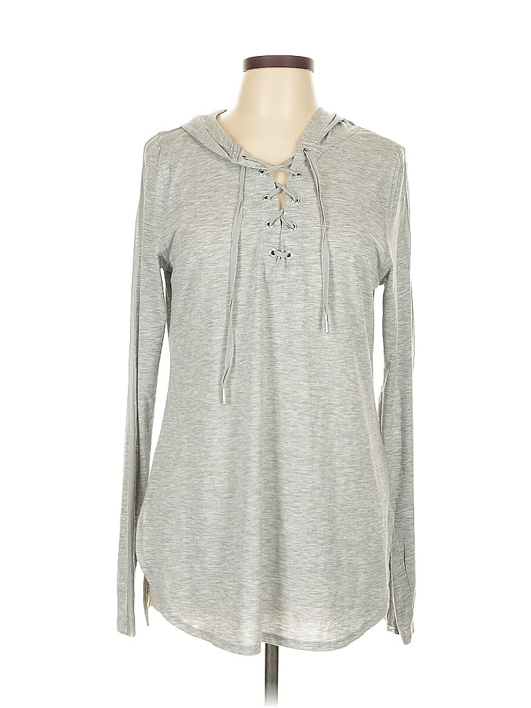 Click to view more detailed imagery on our partner's website Pre-owned Nanette Lepore Long Sleeve Henley Shirt In Gray
