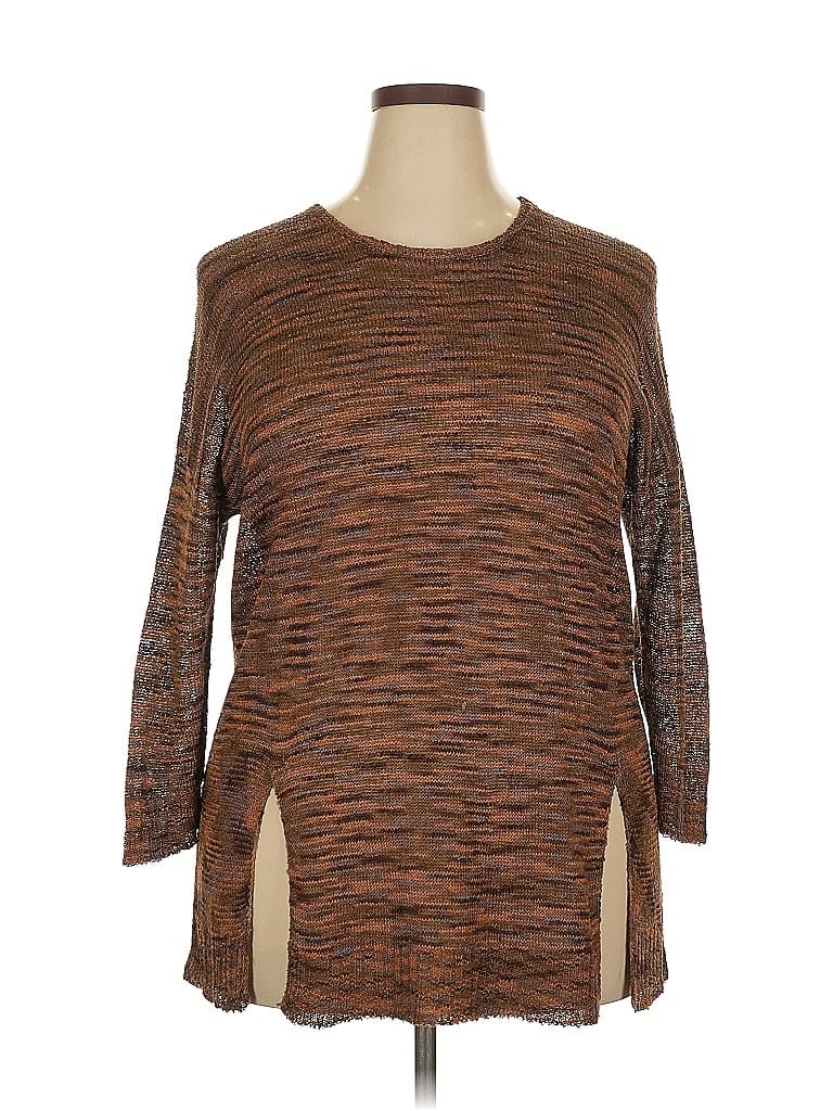 Carol Horn Workshop Brown Pullover Sweater Size XXL (estimated) - photo 1