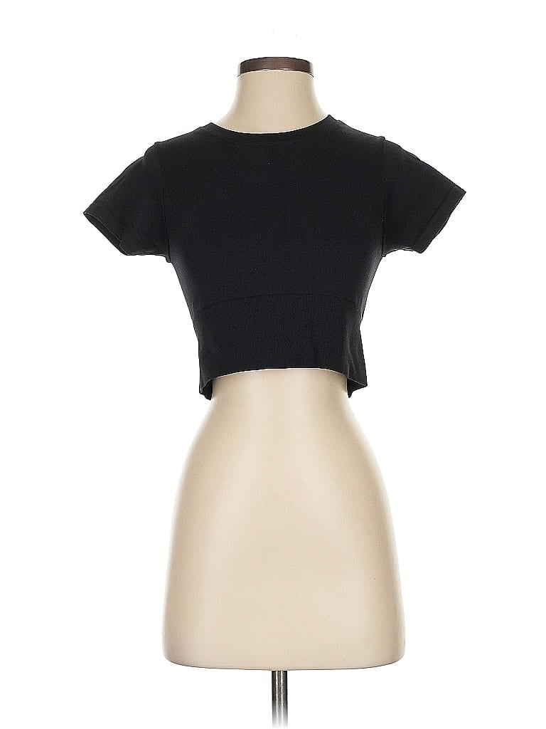 Pre-owned Offline By Aerie Short Sleeve Turtleneck In Black