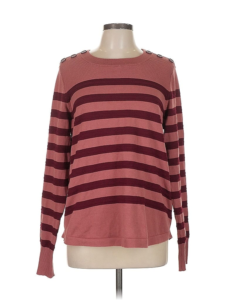 Pre-owned Liz Claiborne Pullover Sweater In Burgundy