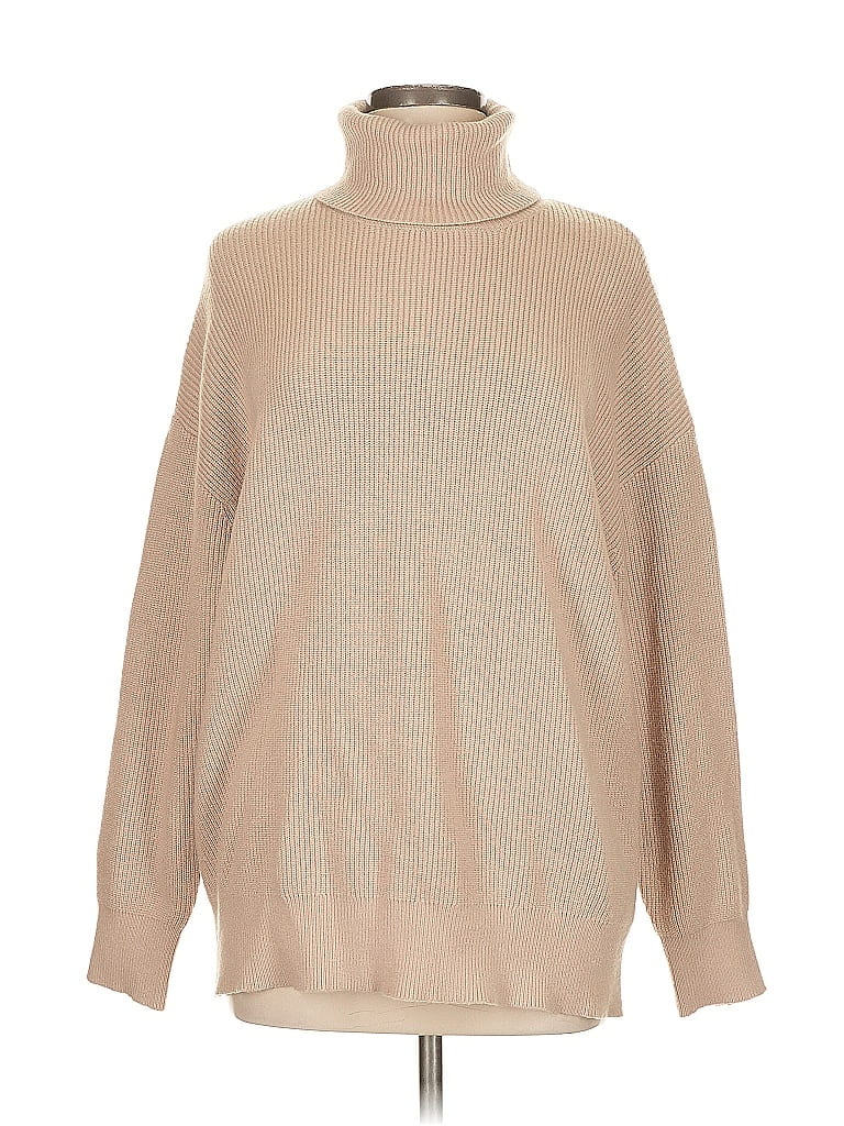 Pre-owned Unbranded Turtleneck Sweater In Brown