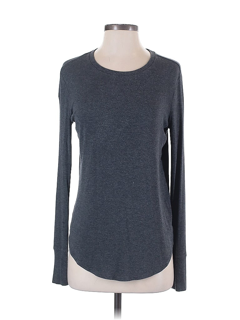 Pre-owned Athleta Long Sleeve T-shirt In Gray
