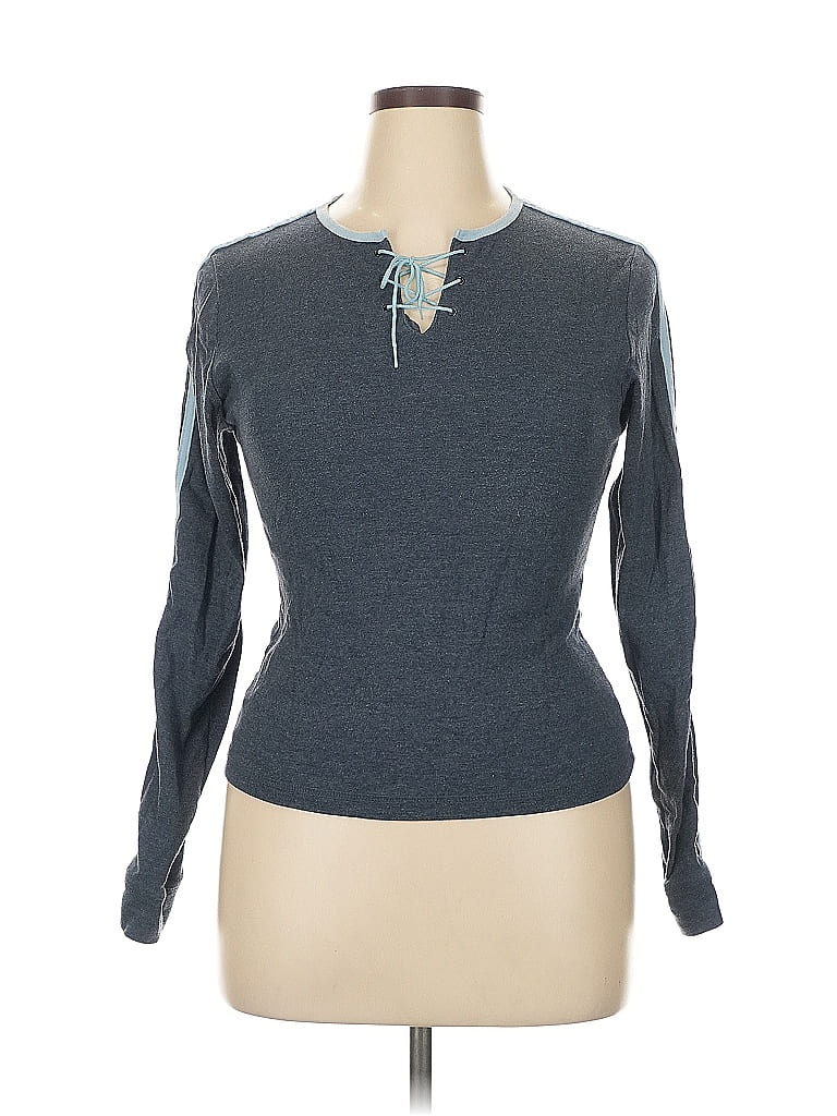 Tilt Gray Long Sleeve Top Size XL - photo 1