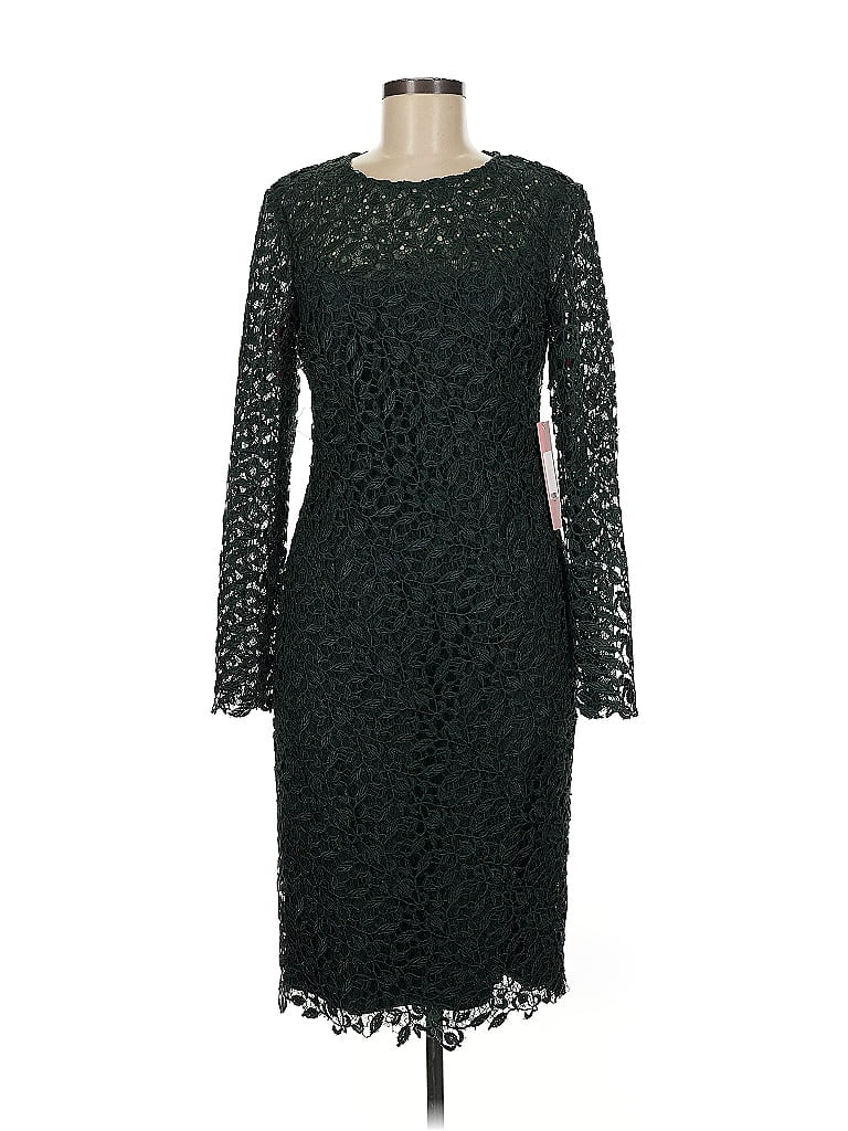 ML Monique Lhuillier 100% Polyester Green Cocktail Dress Size 6 - photo 1