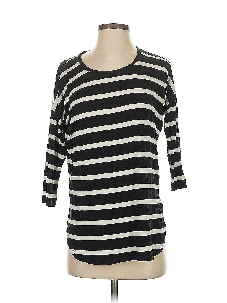 Pre-owned Club Monaco 3/4 Sleeve T-shirt In Black