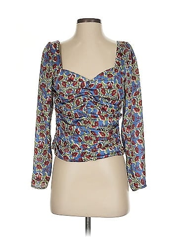Lavender Brown Long Sleeve Blouse (view 1)