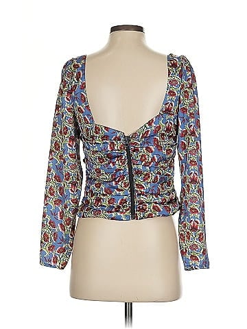 Lavender Brown Long Sleeve Blouse (view 2)