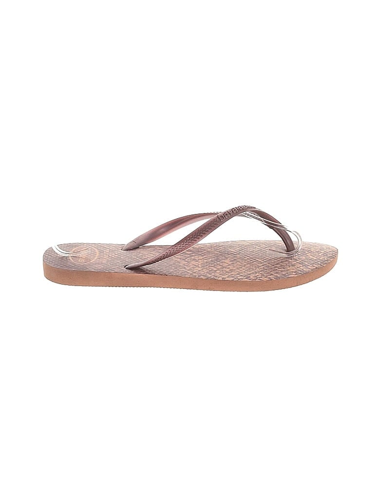 Pre-owned Havaianas Flip Flops In Burgundy