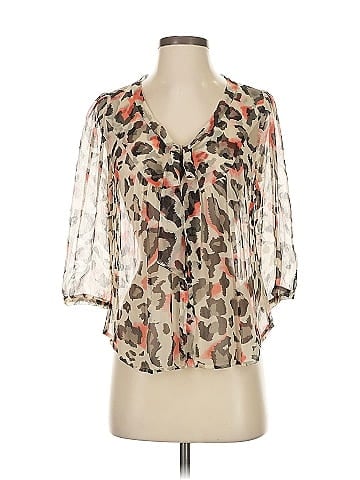 Maeve 3/4 Sleeve Silk Top (view 1)