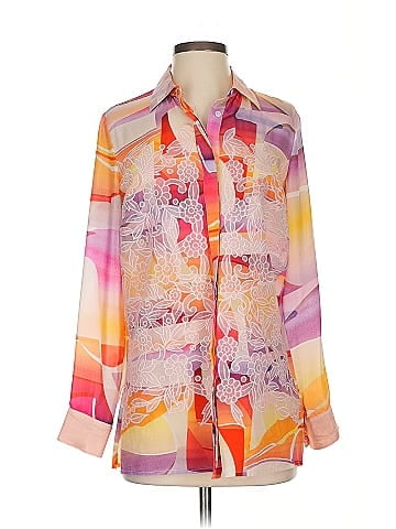 Robert Graham Long Sleeve Silk Top (view 1)