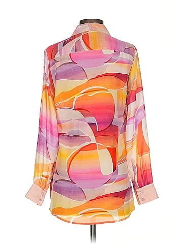 Robert Graham Long Sleeve Silk Top (view 2)