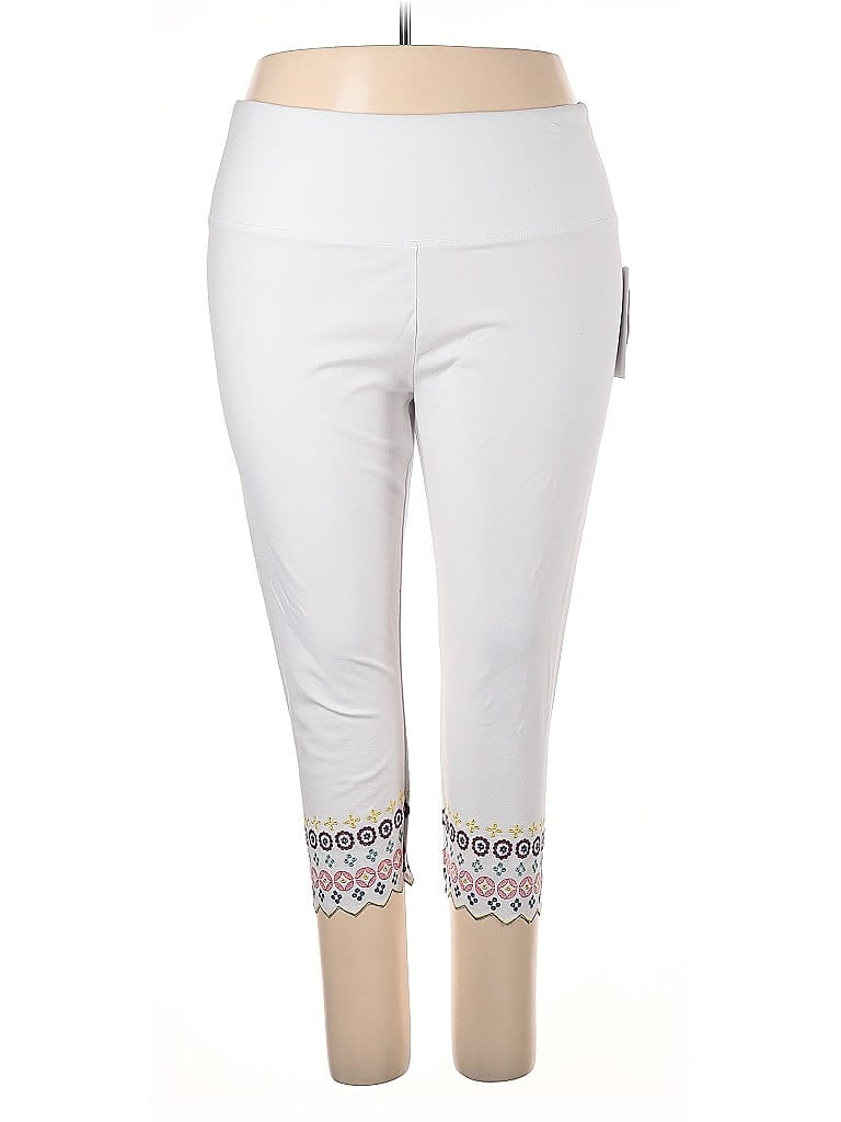 Intro Love Graphic White Active Pants Size 3X - photo 1