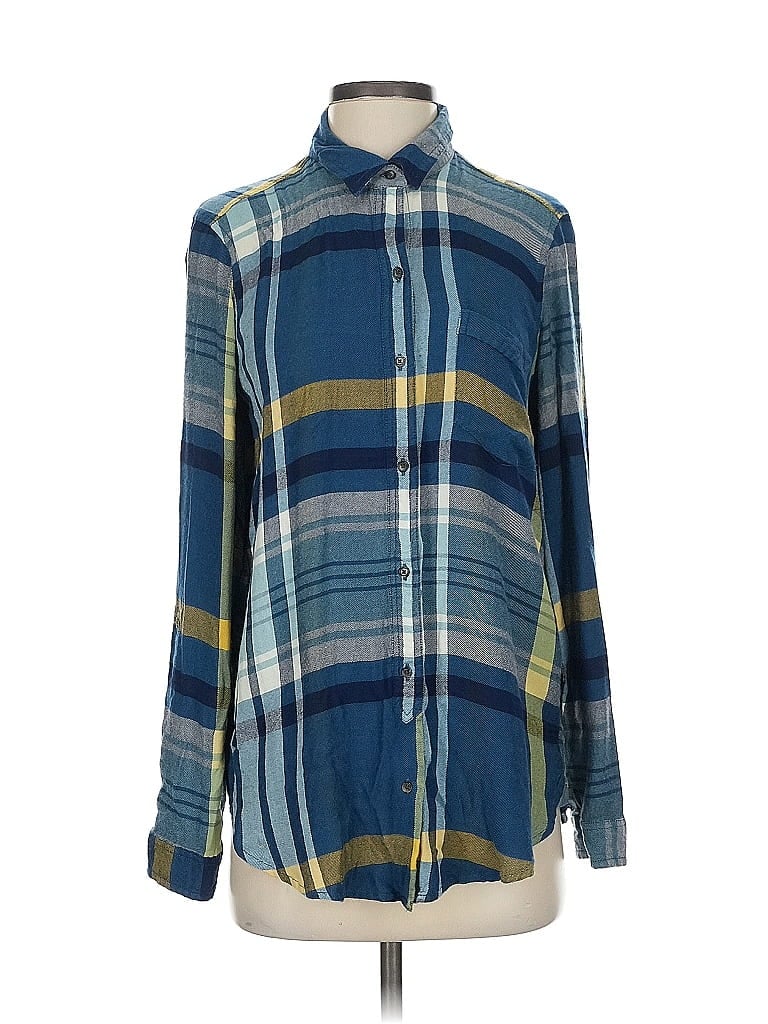 Pre-owned Lucky Brand Long Sleeve Button Down Shirt In Blue