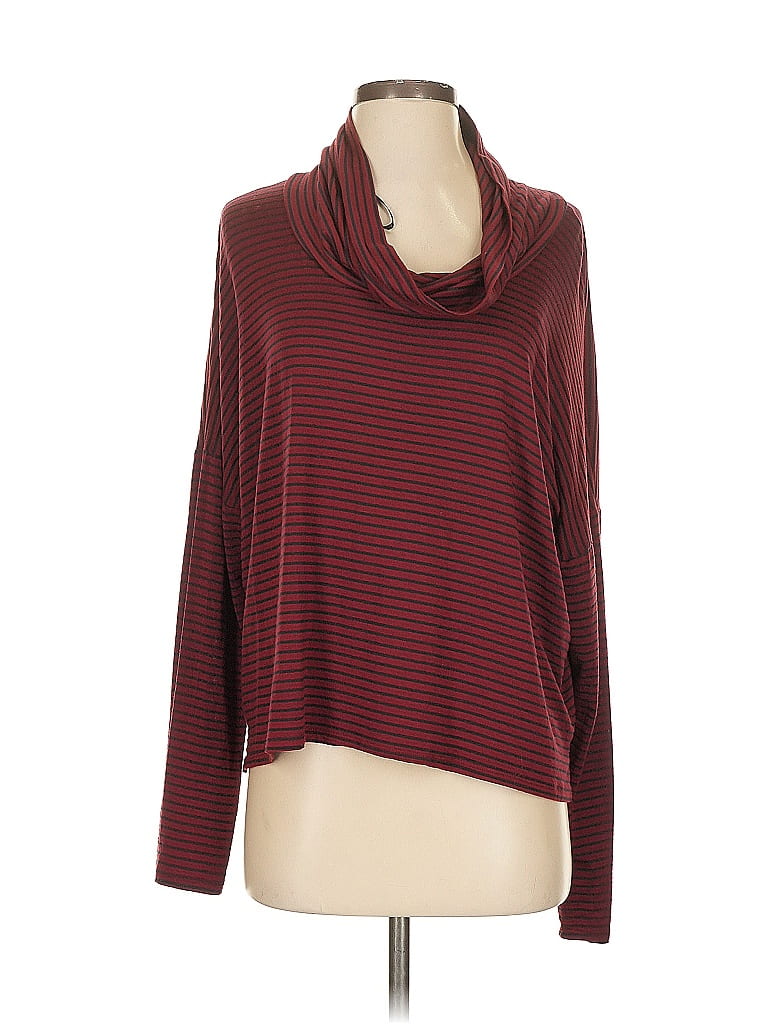 Pre-owned One Clothing Long Sleeve Turtleneck In Burgundy