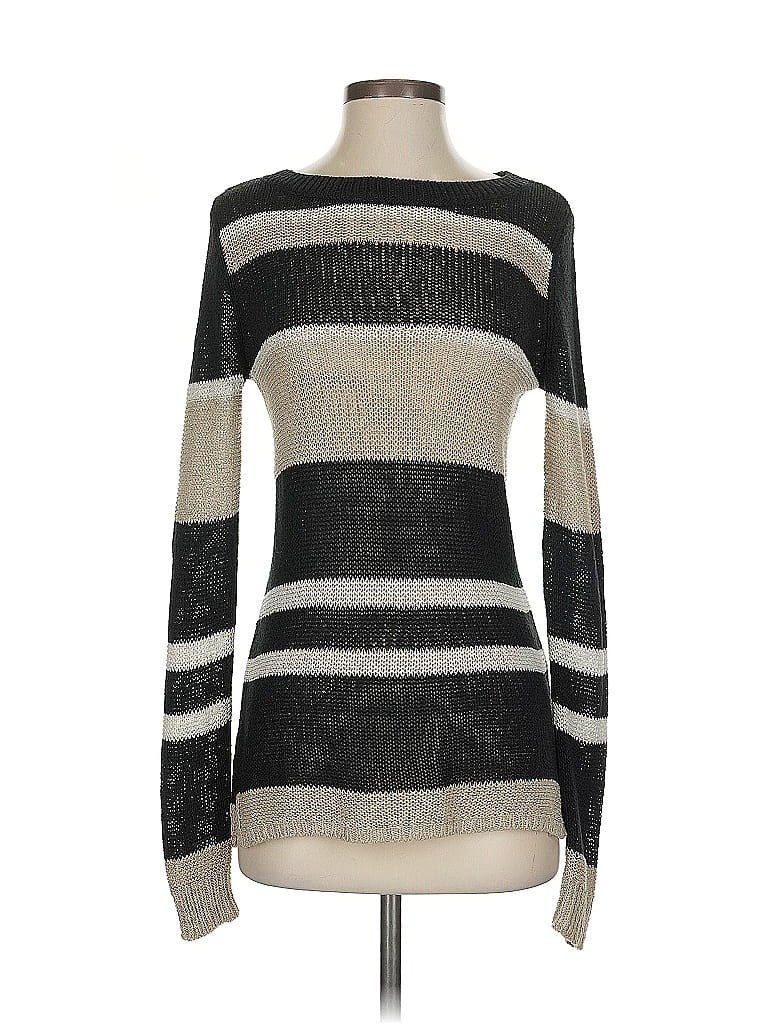 Pre-owned Ann Taylor Factory Long Sleeve Top Gray Boatneck Tops