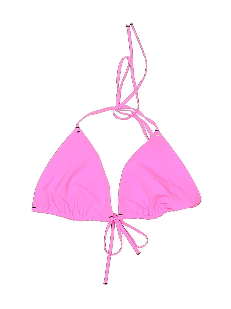 Pre-owned Assorted Brands Swimsuit Top Pink Solid Pattern Swimwear