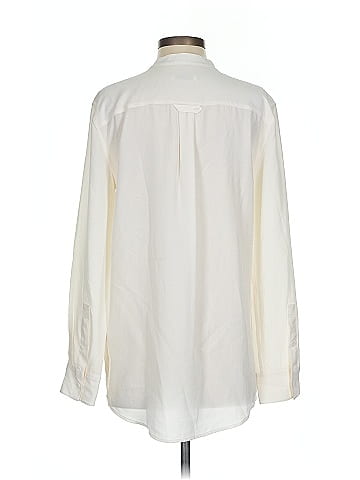 Equipment Long Sleeve Silk Top (view 2)