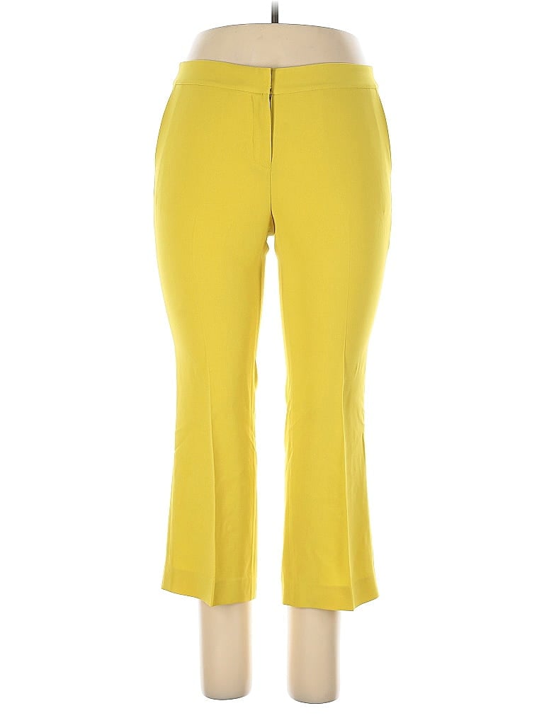 Pre-owned Lafayette 148 Dress Pants In Yellow