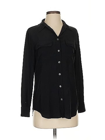 Equipment Long Sleeve Silk Top (view 1)