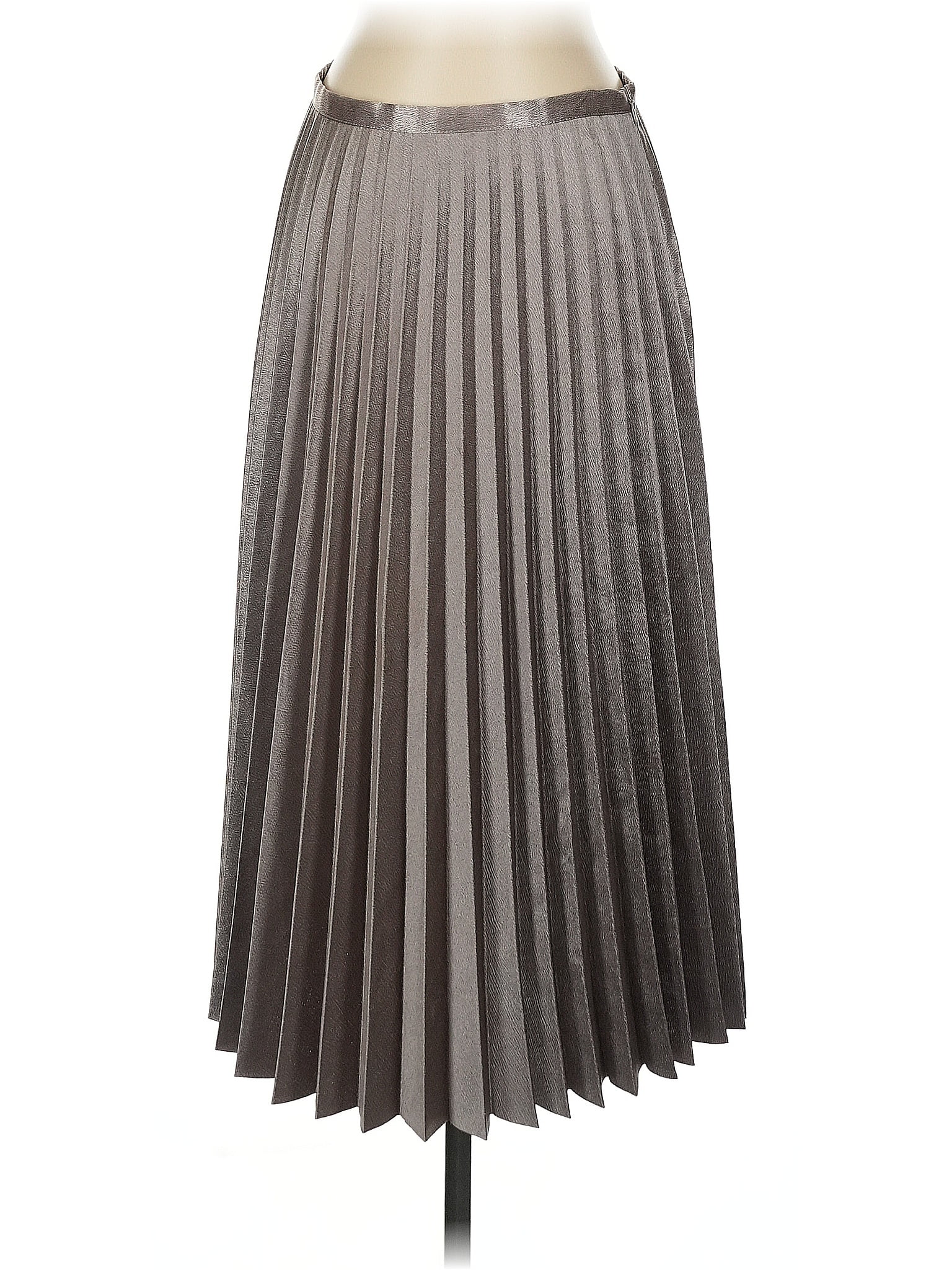 Banana Republic Factory Store 100% Polyester Metallic Gray Formal Skirt Size 2
