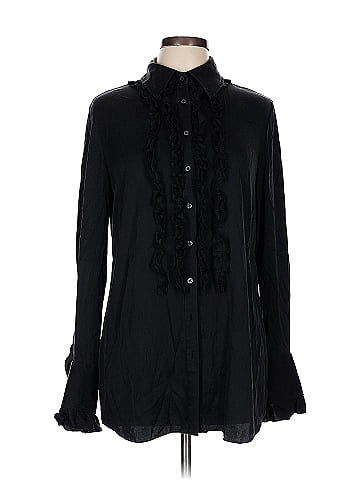 Elie Tahari Long Sleeve Silk Top (view 1)