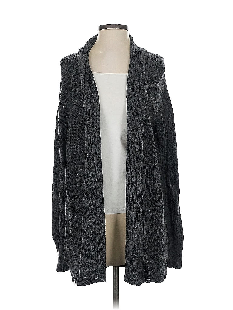 Pre-owned Ann Taylor Loft Cardigan Sweater In Gray