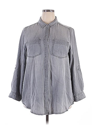 Intro 3/4 Sleeve Button-Down Shirt (view 1)