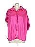 Unbranded 100% Polyester Pink Short Sleeve Blouse Size L - photo 1