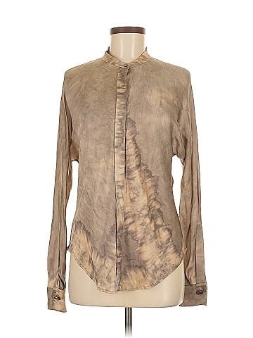 Rachel Roy Long Sleeve Silk Top (view 1)