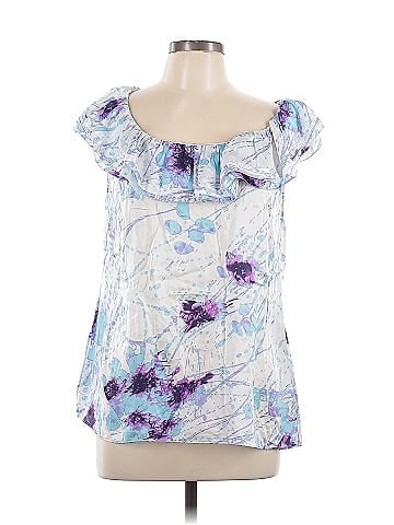 Elie Tahari Short Sleeve Silk Top (view 1)