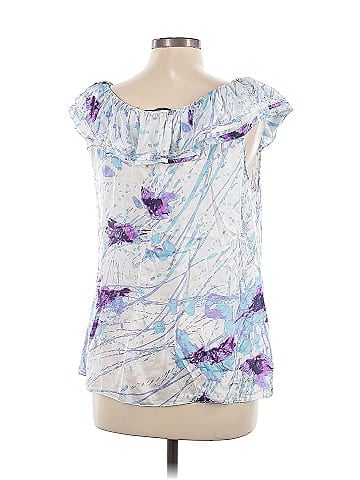 Elie Tahari Short Sleeve Silk Top (view 2)