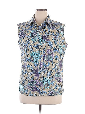 White Stag Sleeveless Button-Down Shirt (view 1)