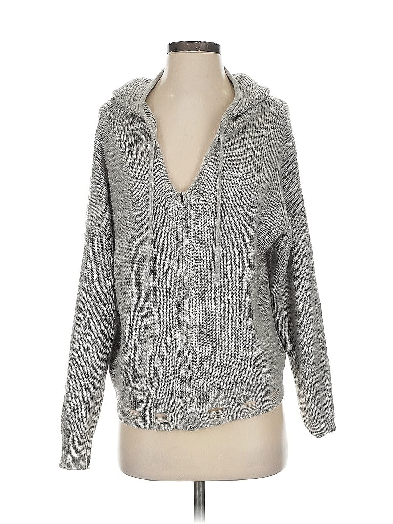 Pre-owned Unbranded Zip Up Hoodie In Gray