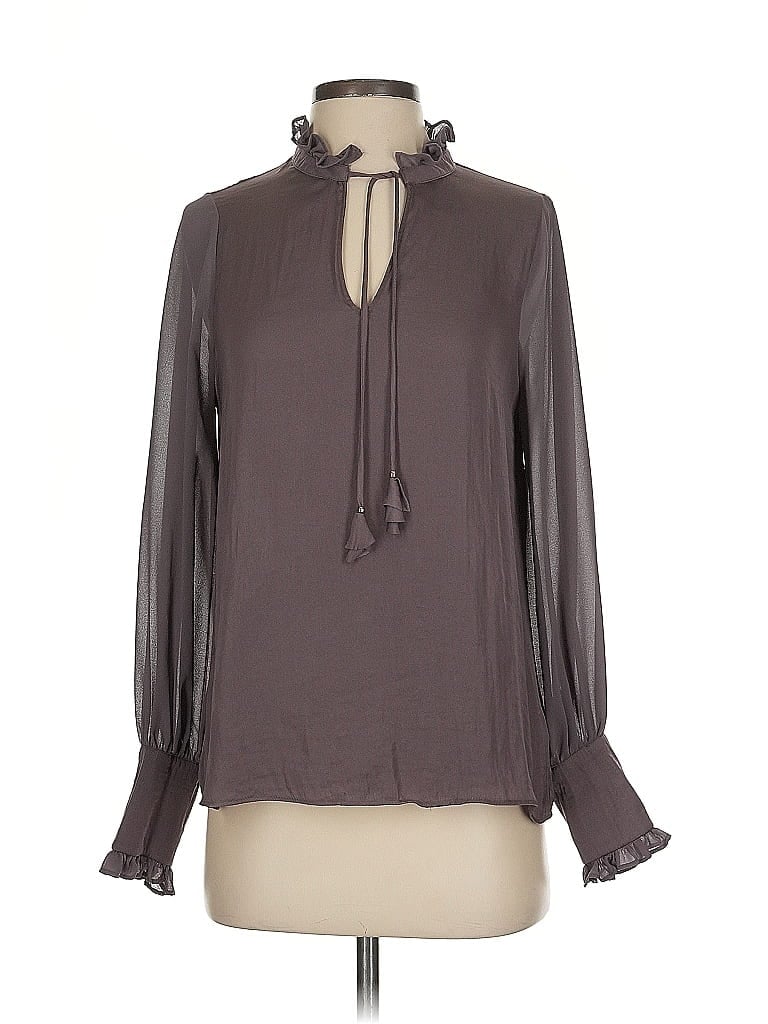 NAKED ZEBRA Pre-owned Long Sleeve Blouse In Gray