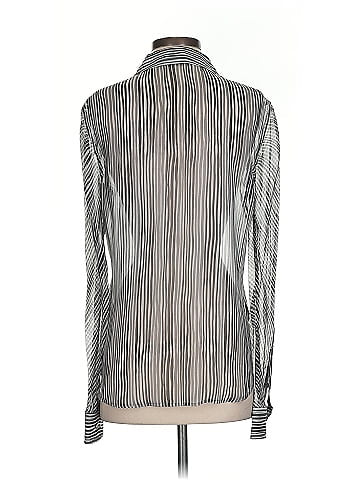 Equipment Long Sleeve Silk Top (view 2)