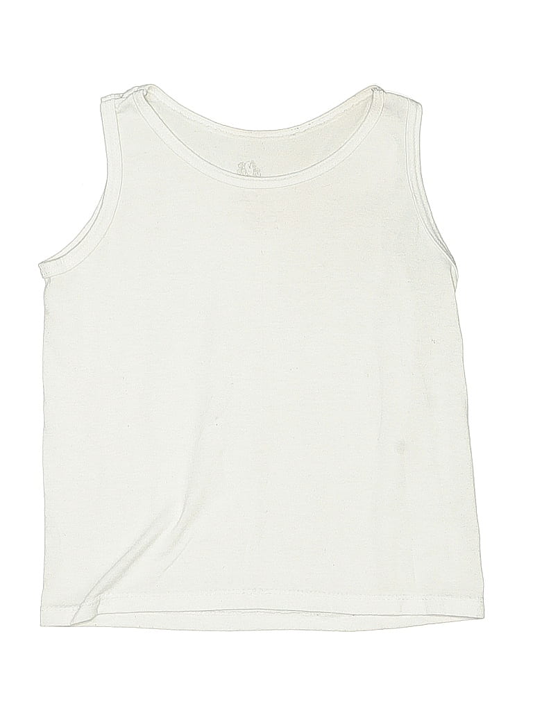 Pre-owned Fruit Of The Loom Kids'  Sleeveless T-shirt In White