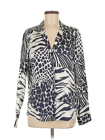 Equipment Long Sleeve Silk Top (view 1)