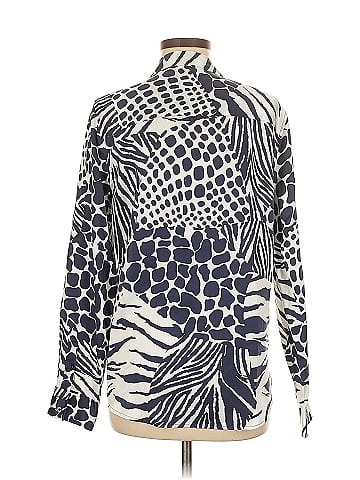 Equipment Long Sleeve Silk Top (view 2)